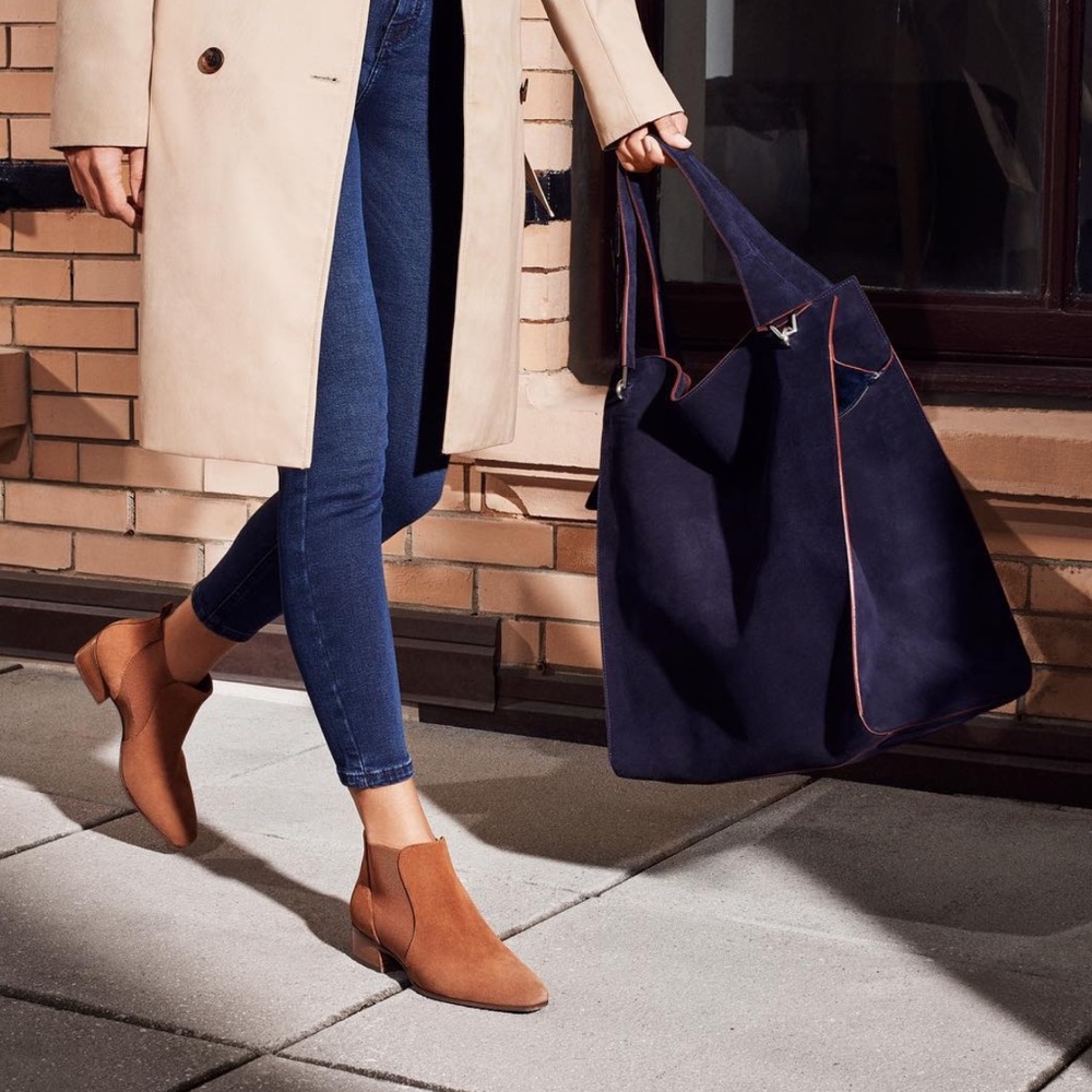 Aquatalia Falco Suede Chelsea Boots Taupe